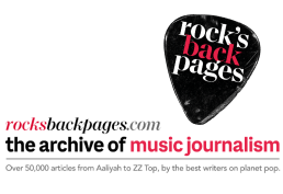 Rock's Backpages logo guitar pick